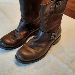FRYE men's leather harness boots size 10.5 D